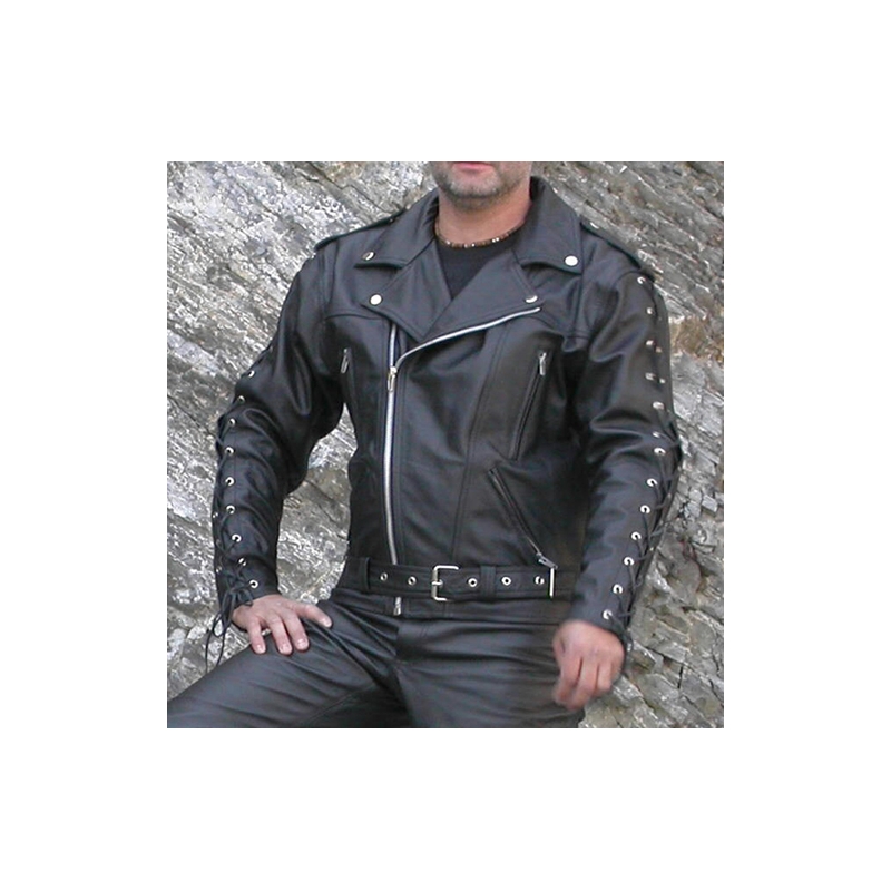 Kožená bunda na chopper F-J- pánská