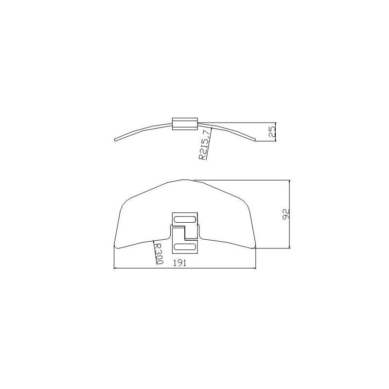 Deflektor pro plexi štíty PUIG průhledný