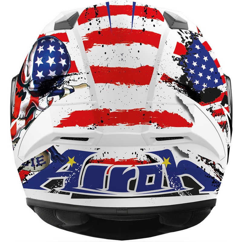 Integrální přilba Airoh Valor Uncle Sam bílo-modro-červená