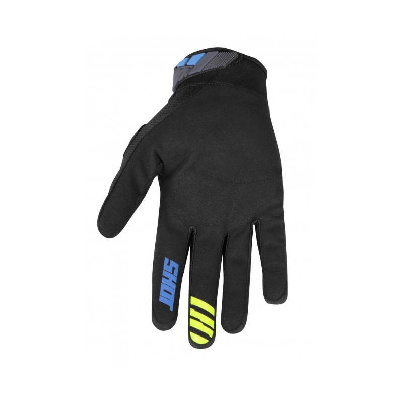 Dětské motokrosové rukavice Shot Devo Ventury černo-modro-fluo žluté výprodej