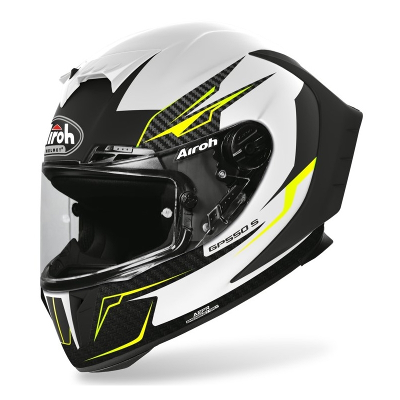 Integrální přilba Airoh GP 550S Venon bílo-černo-fluo žlutá