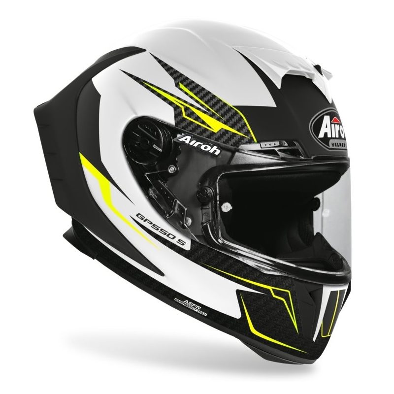Integrální přilba Airoh GP 550S Venon bílo-černo-fluo žlutá