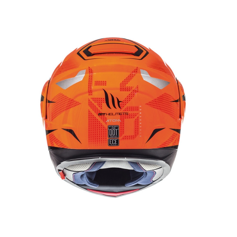 Vyklápěcí přilba na motorku MT Atom Divergence fluo oranžová výprodej