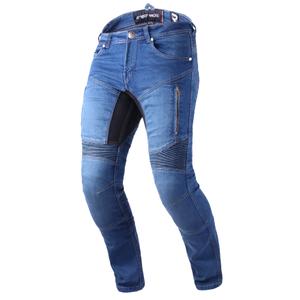 Zkrácené jeansy na motorku Street Racer Stretch II CE modré