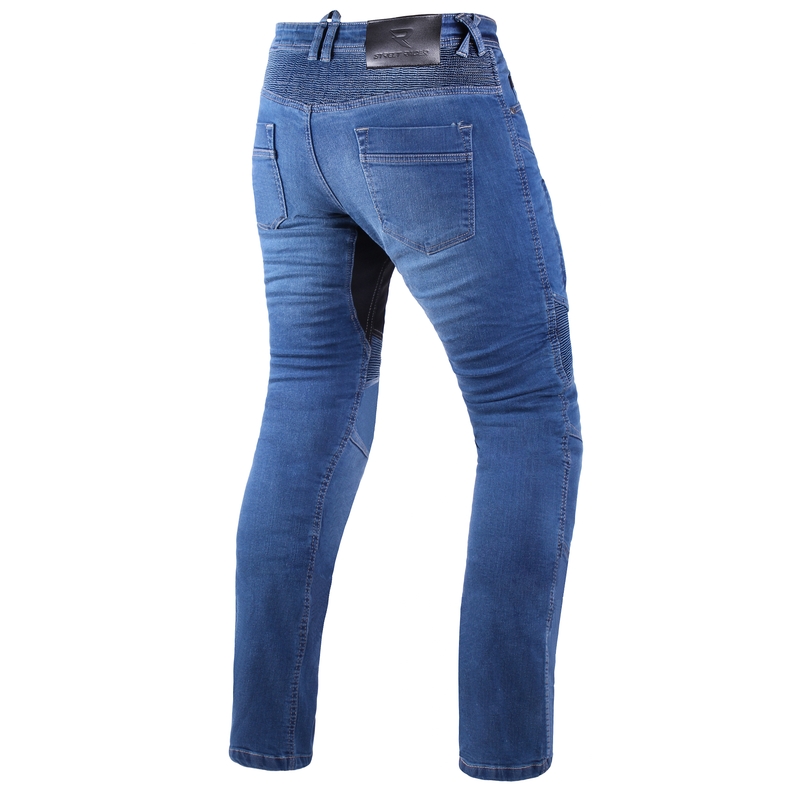 Prodloužené jeansy na motorku Street Racer Stretch II CE modré
