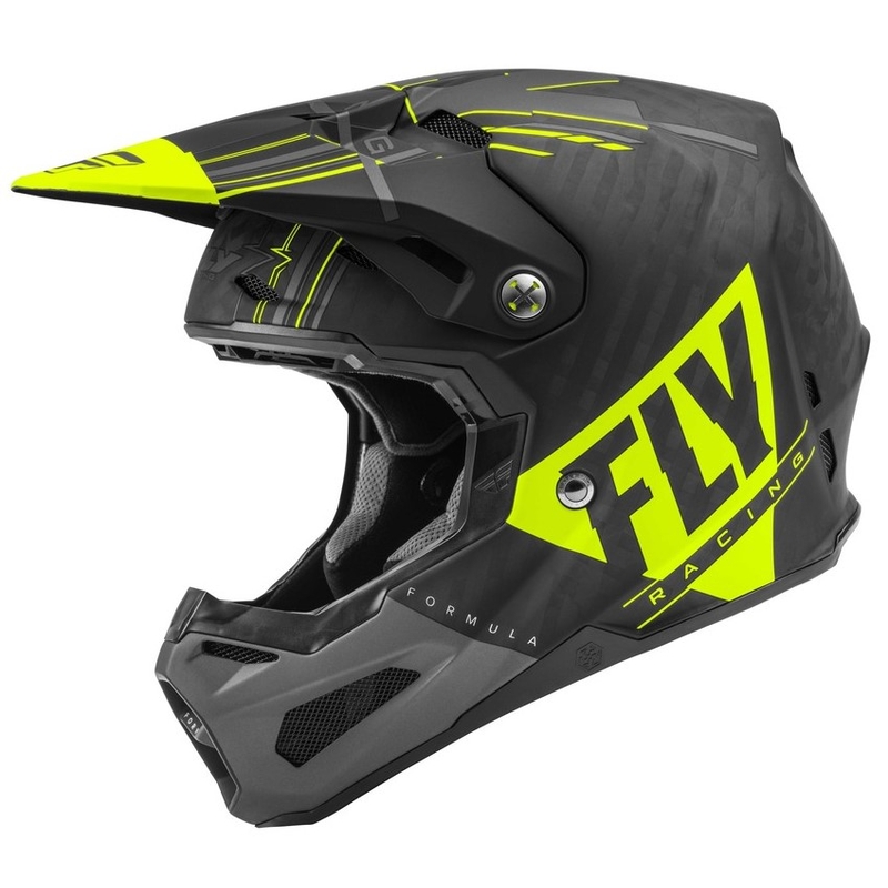 Motokrosová přilba FLY Racing Formula Vector černo-šedo-fluo žlutá