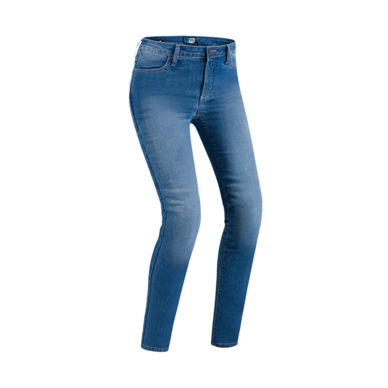 Dámské jeansy na motorku PMJ Skinny modré výprodej