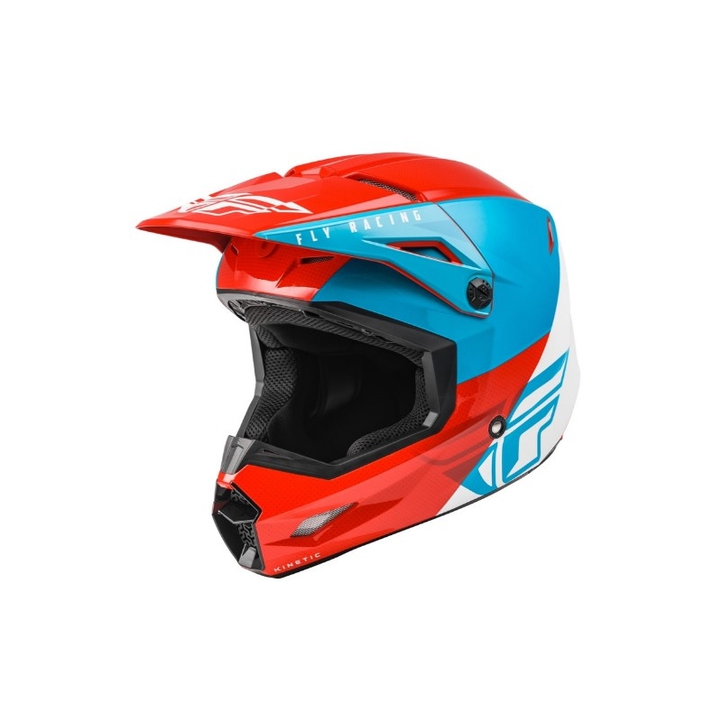 Motokrosová přilba FLY Racing Kinetic Straight červeno-bílo-modrá