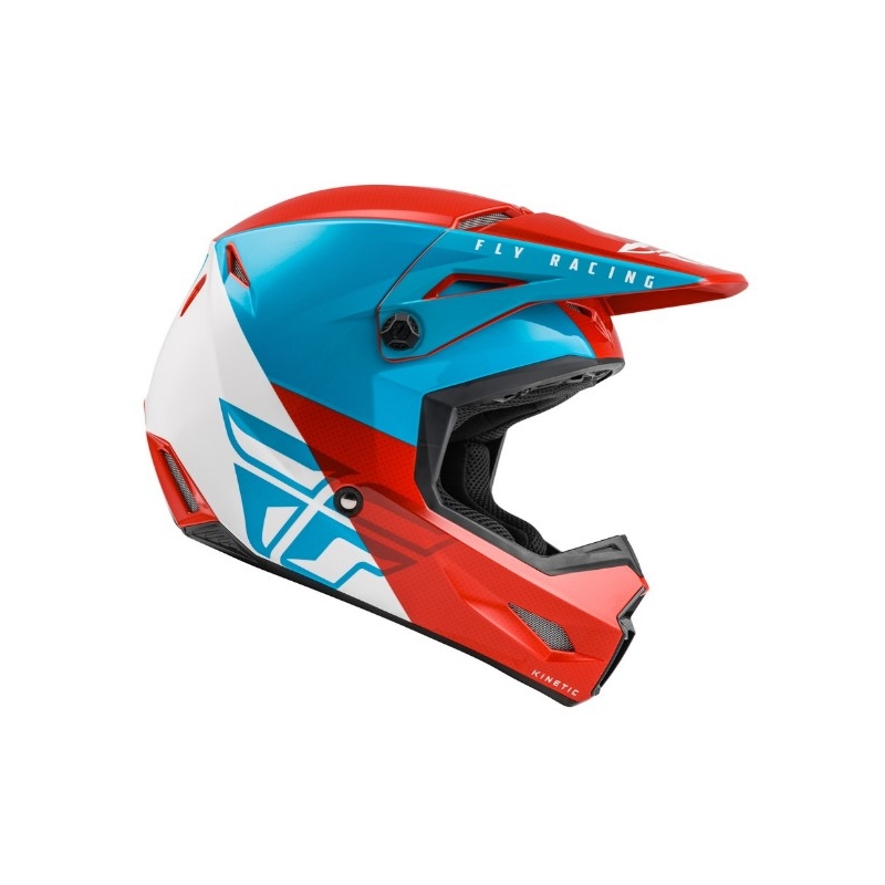 Motokrosová přilba FLY Racing Kinetic Straight červeno-bílo-modrá