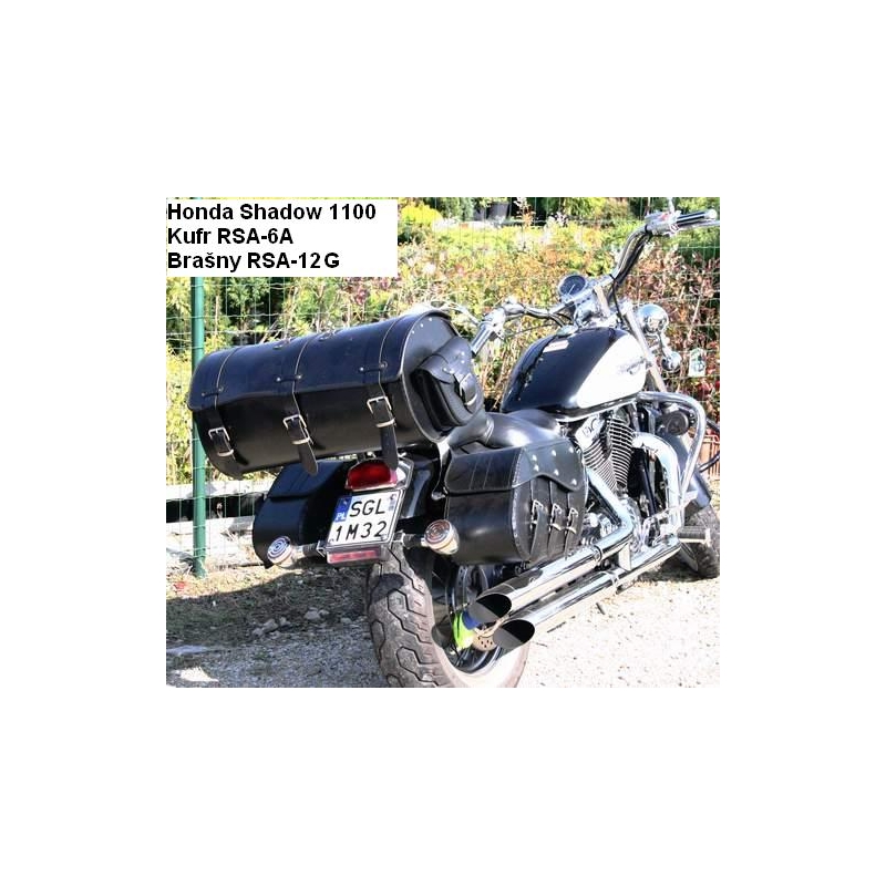 Kožený moto kufr na motorku Chopper RSA-6B