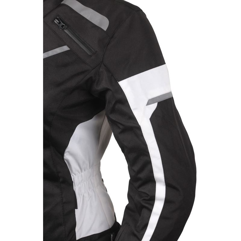 Dámská bunda na motorku Street Racer Betty černo-bílá - II. jakost