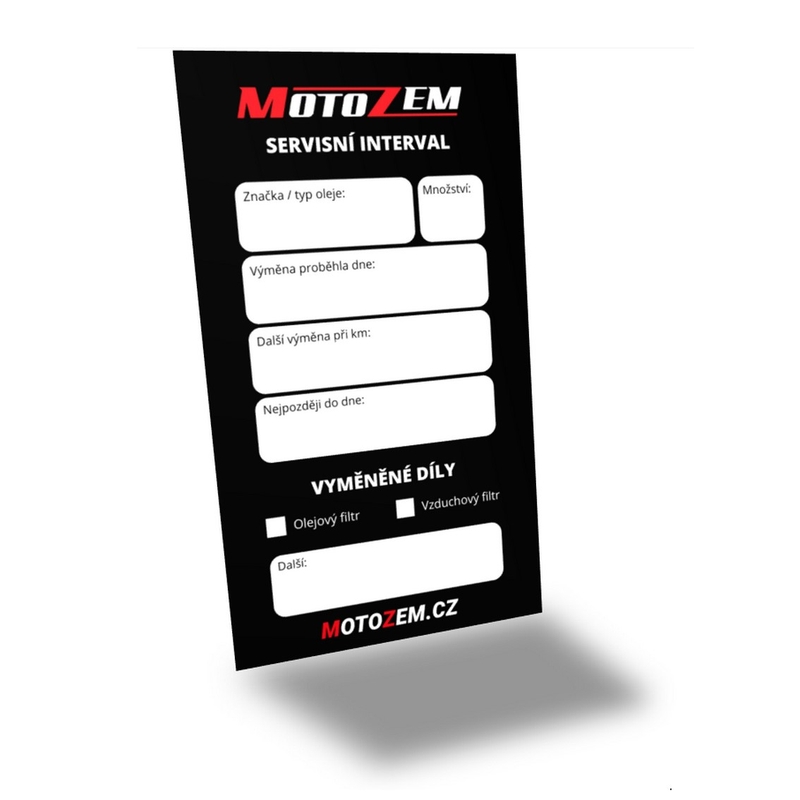 Servisní štítek MotoZem