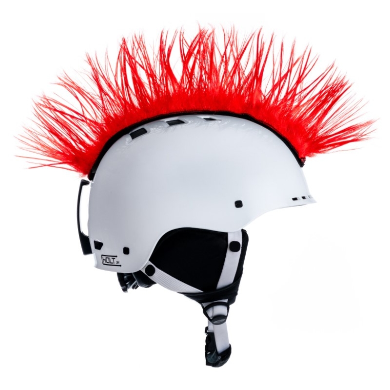 Číro na helmu Mohawk červené