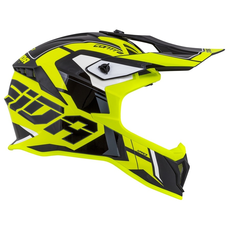 Motokrosová přilba Cassida Cross Pro II Contra fluo žluto-šedo-černá