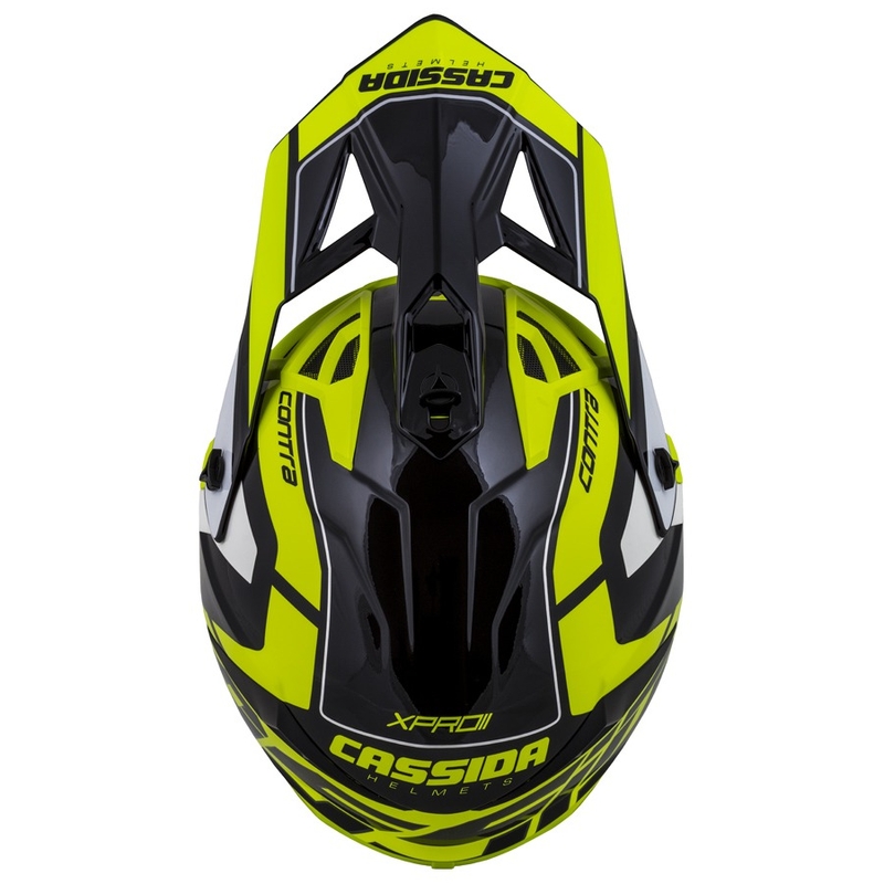 Motokrosová přilba Cassida Cross Pro II Contra fluo žluto-šedo-černá