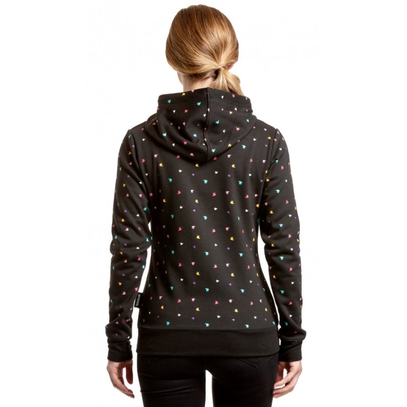 Dámská mikina Meatfly Omni Birds Color černá výprodej