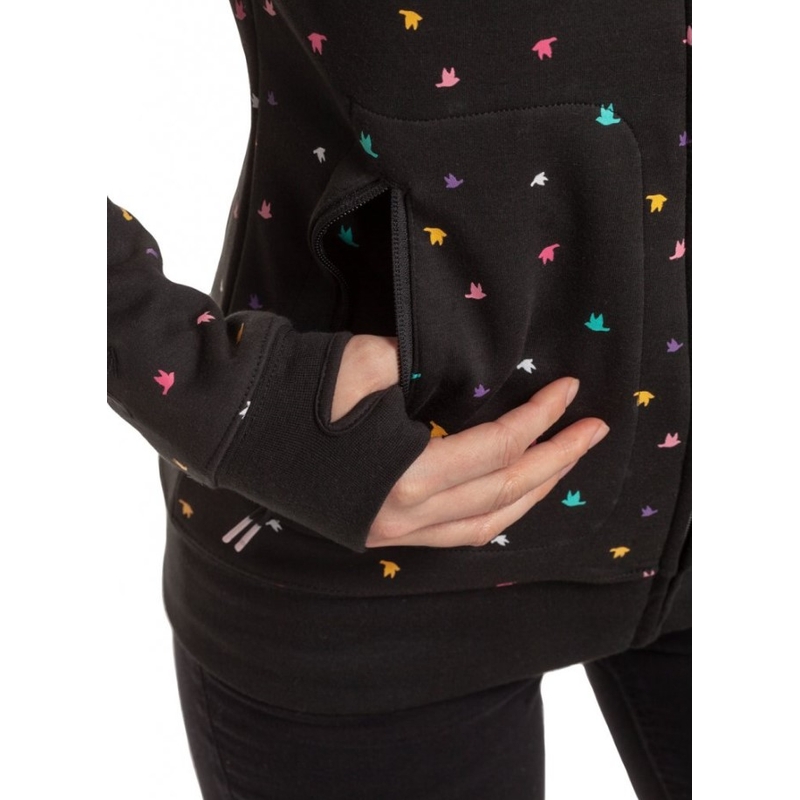 Dámská mikina Meatfly Omni Birds Color černá výprodej