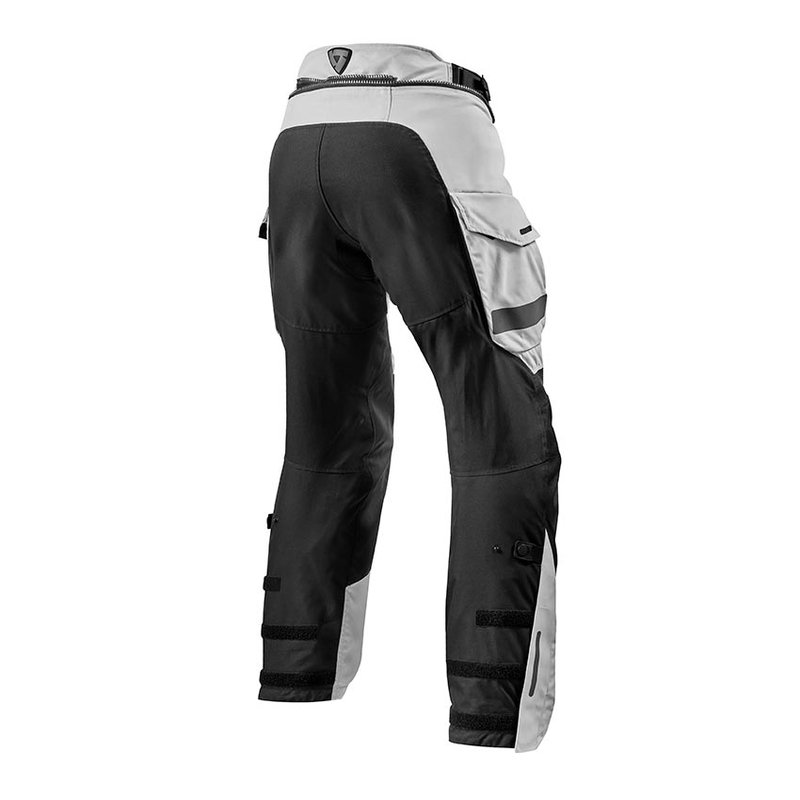 Kalhoty na motorku Revit Offtrack černo-stříbrné zkrácené výprodej