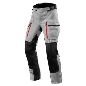 Kalhoty na motorku Revit Sand 4 H2O stříbrno-černé zkrácené