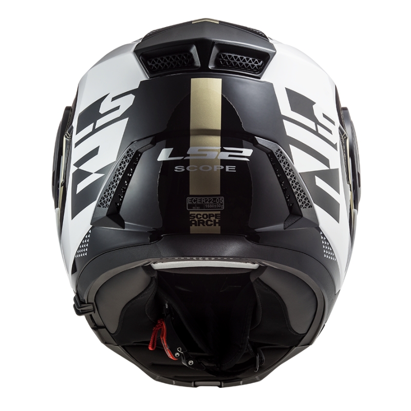 Vyklápěcí přilba na motorku LS2 FF902 Scope Arch bílo-černá