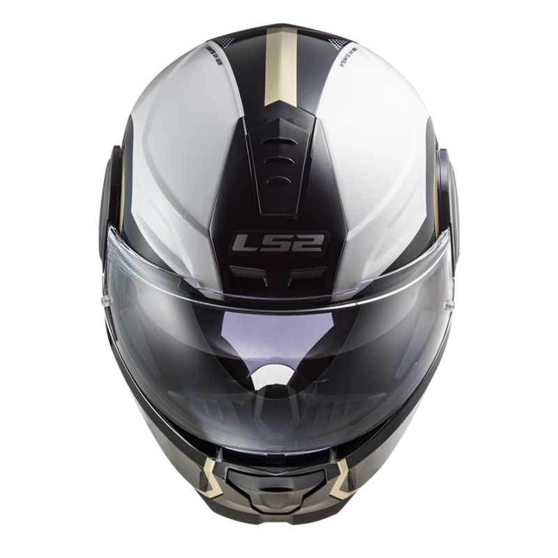 Vyklápěcí přilba na motorku LS2 FF902 Scope Arch bílo-černá