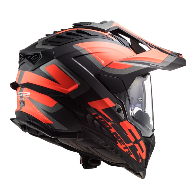 Enduro přilba LS2 MX701 Explorer Alter černo-oranžovo-šedá