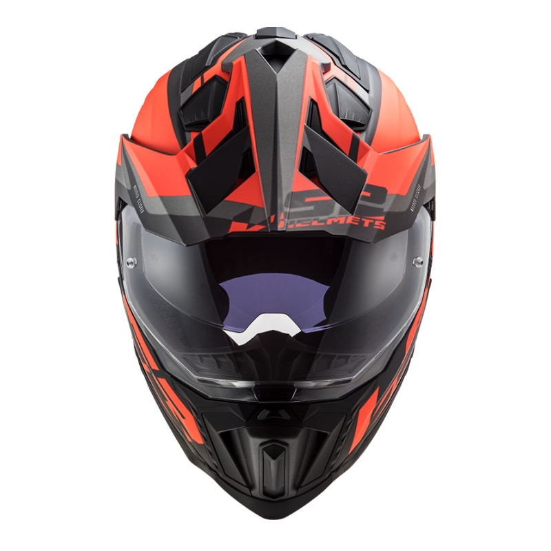 Enduro přilba LS2 MX701 Explorer Alter černo-oranžovo-šedá
