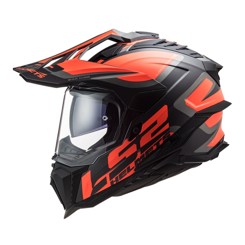 Enduro přilba LS2 MX701 Explorer Alter černo-oranžovo-šedá