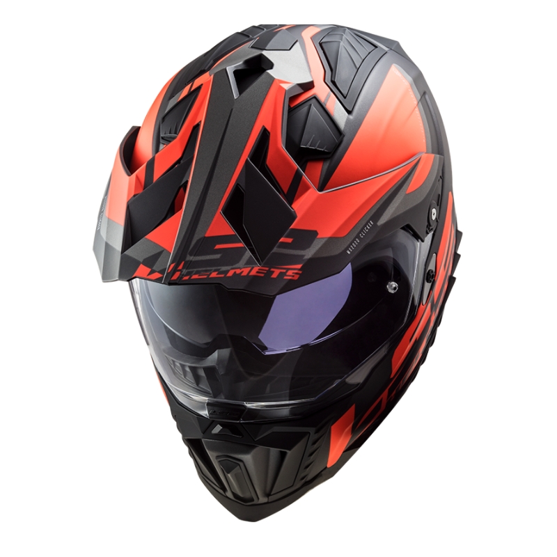 Enduro přilba LS2 MX701 Explorer Alter černo-oranžovo-šedá