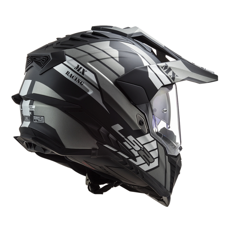 Enduro přilba LS2 MX701 Explorer Atlantis černo-šedo-bílá