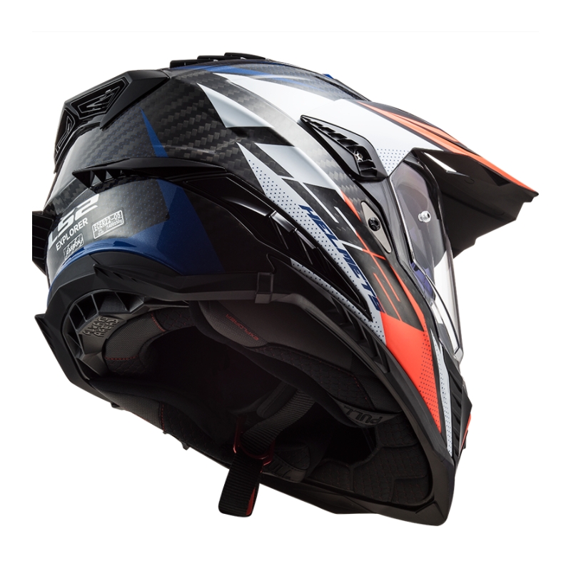 Enduro přilba LS2 MX701 Explorer C Focus bílo-modro-červená