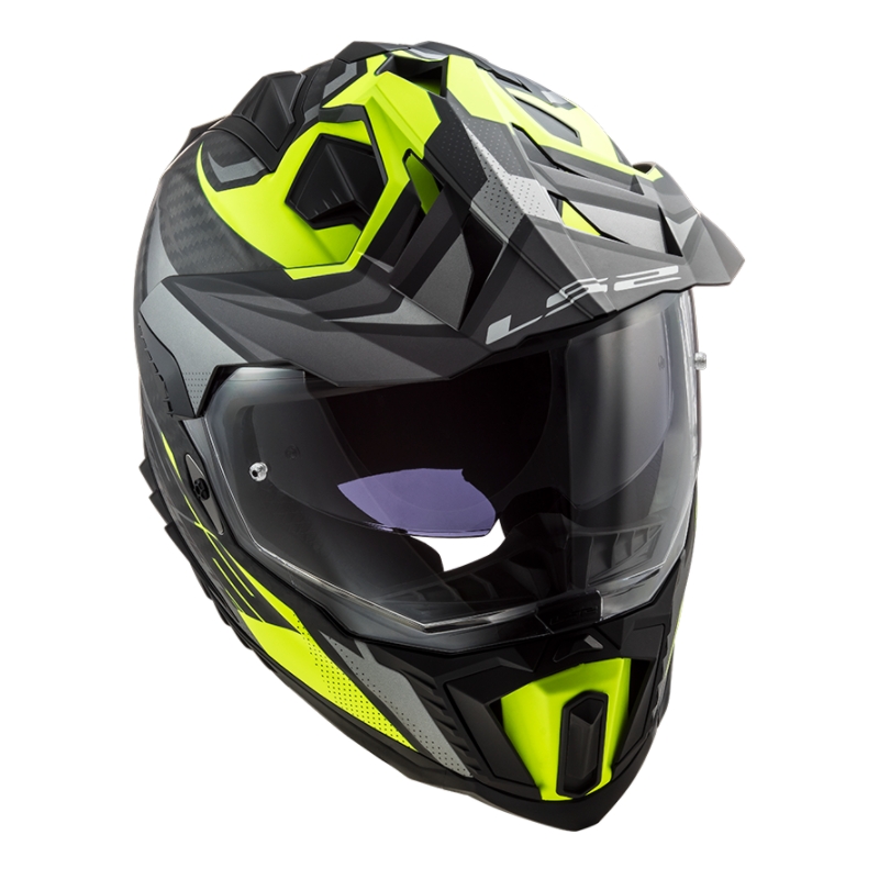 Enduro přilba LS2 MX701 Explorer C Focus černo-šedo-fluo žlutá