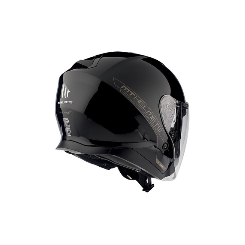 Otevřená přilba na motorku MT Thunder 3 SV Solid černá lesklá - II. jakost
