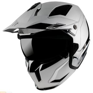 Otevřená přilba s maskou MT Streetfighter SV Chromed stříbrná výprodej