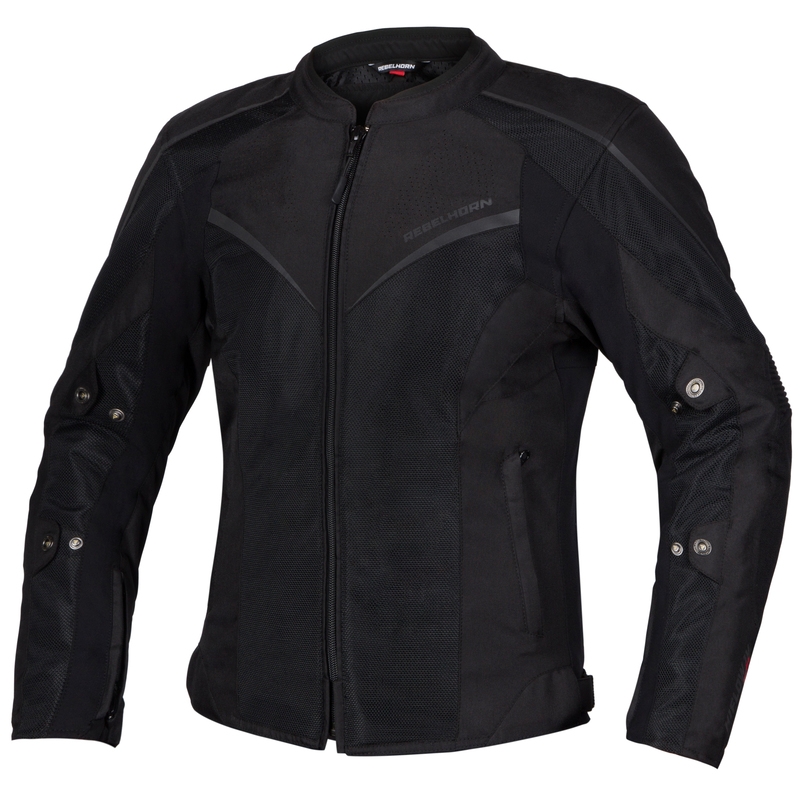 Dámská bunda na motorku Rebelhorn Hiflow IV černá výprodej Velikost: 4XL