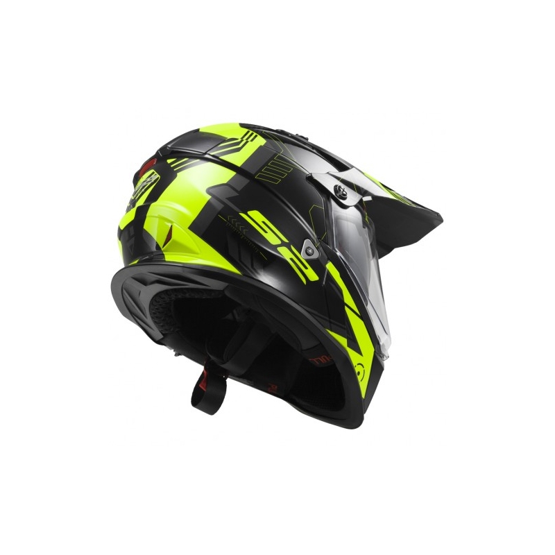 Enduro přilba LS2 MX436 Pioneer Trigger černo-žluto-titanová