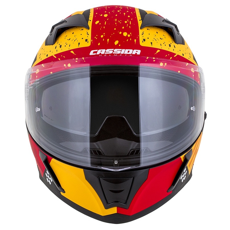 Integrální přilba na motorku Cassida Integral 3.0 DRFT oranžovo-fluo červená