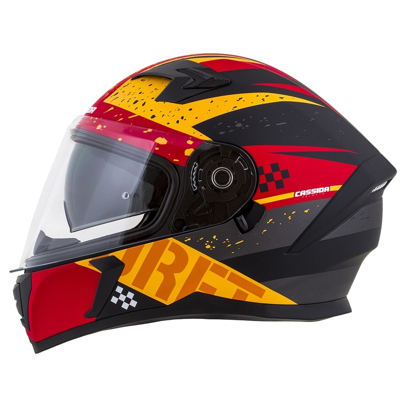 Integrální přilba na motorku Cassida Integral 3.0 DRFT oranžovo-fluo červená