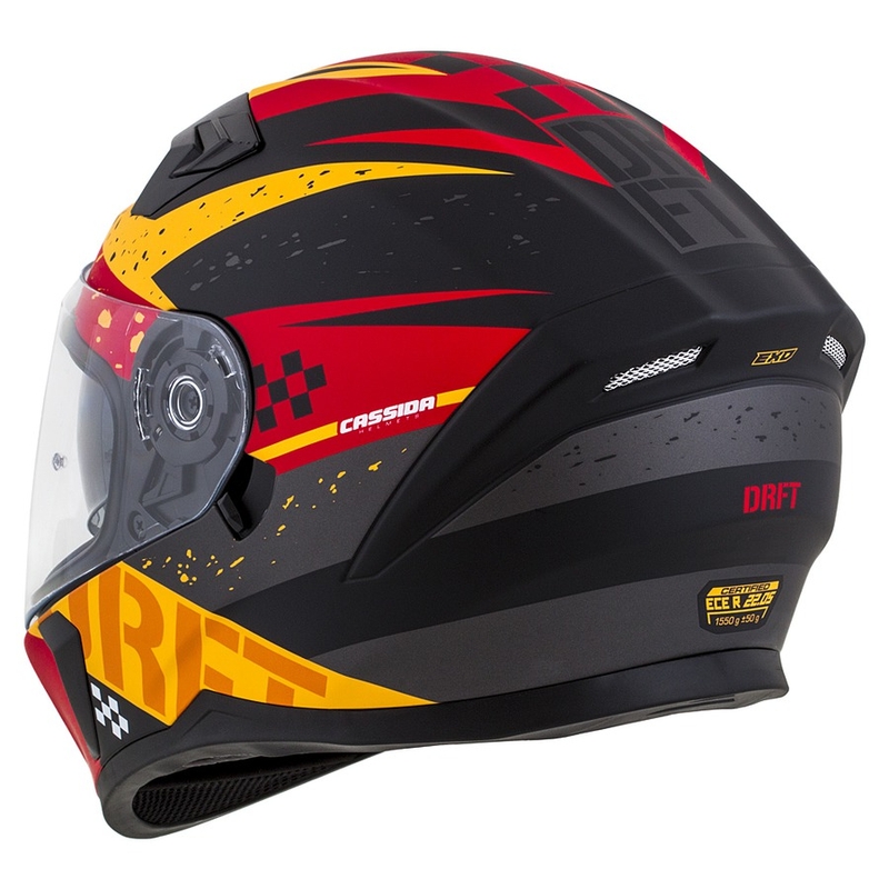 Integrální přilba na motorku Cassida Integral 3.0 DRFT oranžovo-fluo červená