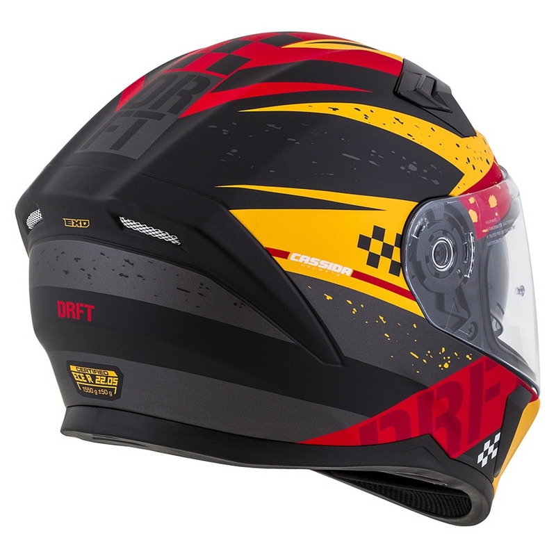 Integrální přilba na motorku Cassida Integral 3.0 DRFT oranžovo-fluo červená