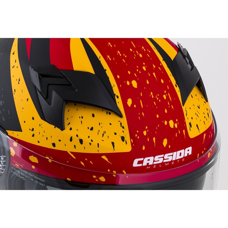Integrální přilba na motorku Cassida Integral 3.0 DRFT oranžovo-fluo červená