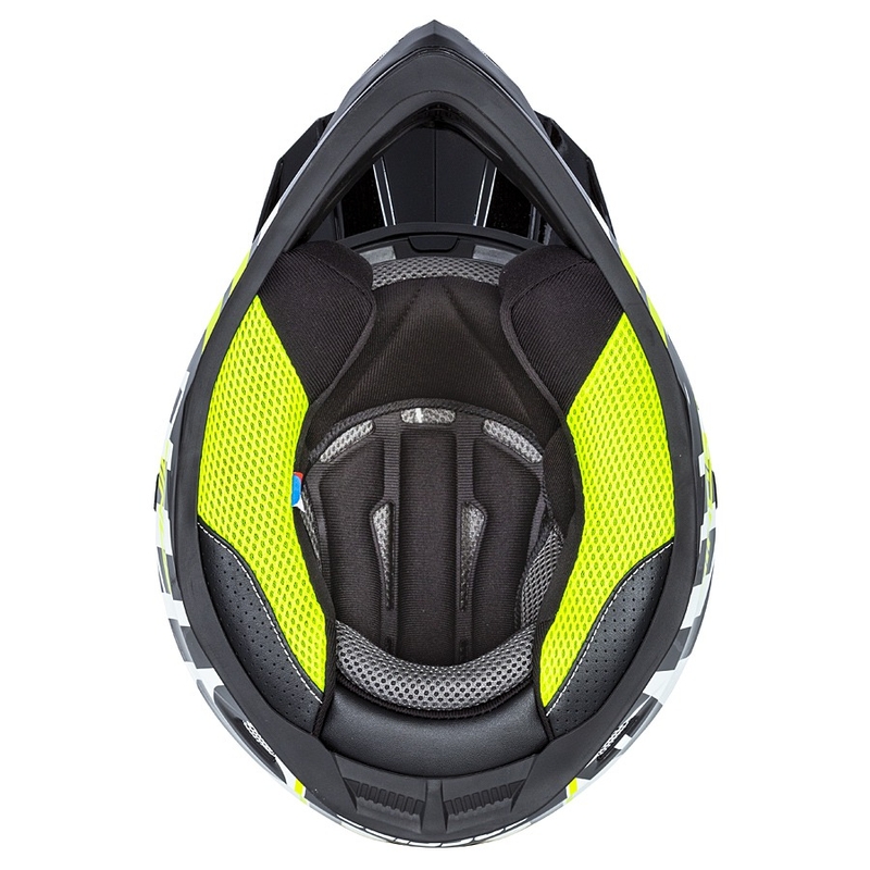 Motokrosová přilba Cassida Cross Cup Sonic černo-bílo-fluo žlutá