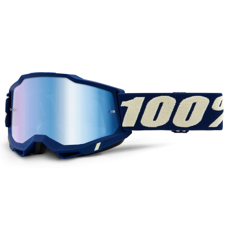 Motokrosové brýle 100% ACCURI 2 tamvě modré (modré zrcadlové plexi)