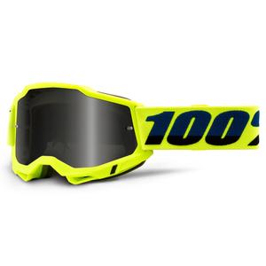 Motokrosové brýle 100% ACCURI 2 fluo žluté (kouřové plexi)
