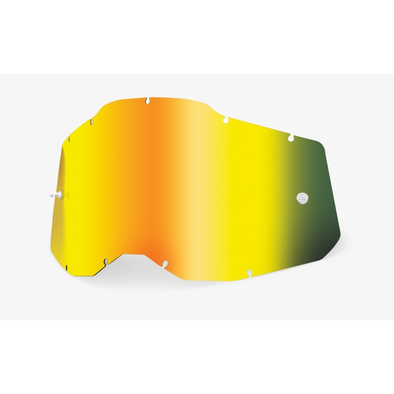 Plexi 100% Racecraft 2/Accuri 2/Strata 2 zlaté zrcadlové (Anti-fog)