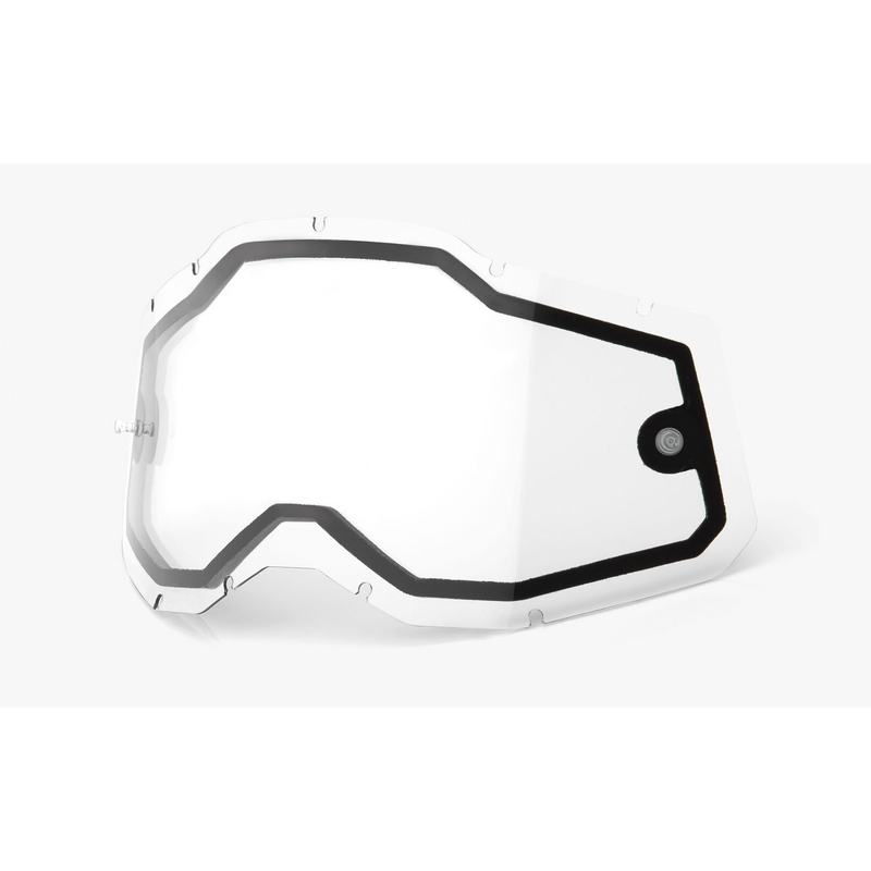 Plexi 100% Racecraft 2/Accuri 2/Strata 2 dvojité čiré (Anti-fog)