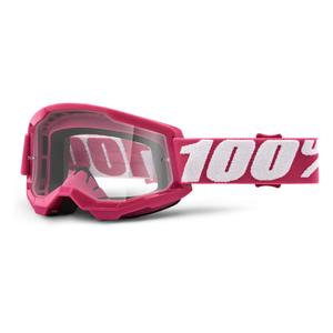 Motokrosové brýle 100% STRATA 2 Fletcher růžové (čiré plexi)