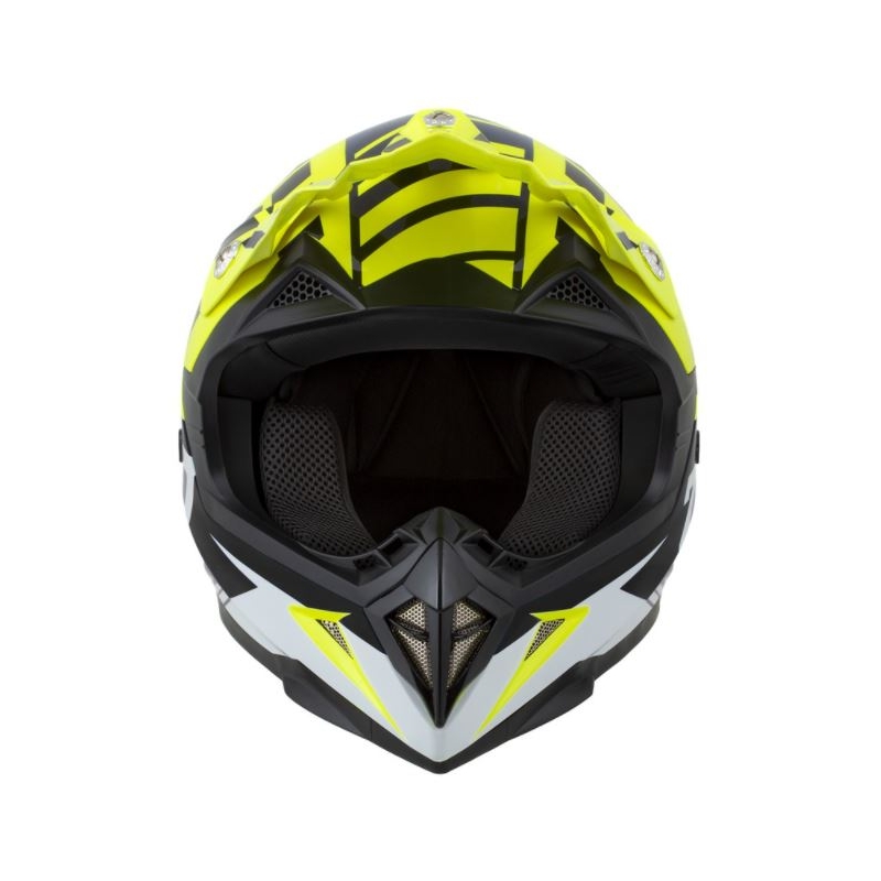 Motokrosová přilba ZED X1.9 černo-bílo-fluo žlutá
