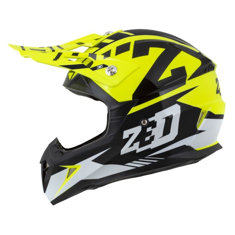 Motokrosová přilba ZED X1.9 černo-bílo-fluo žlutá