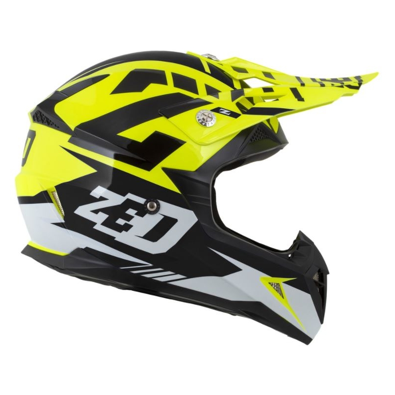 Motokrosová přilba ZED X1.9 černo-bílo-fluo žlutá